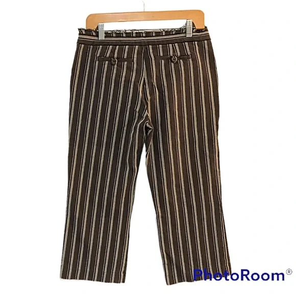 Vince Rare Wide Leg Crop Pants Cotton W/ Frayed top of waistband Size 8 - Picture 9 of 9